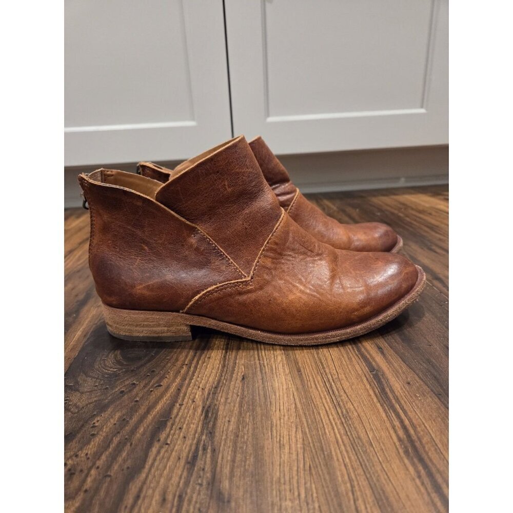 Kork-Ease Ryder Ankle Boots Leather Womens Sz 7.5 Brown Boho Pirate